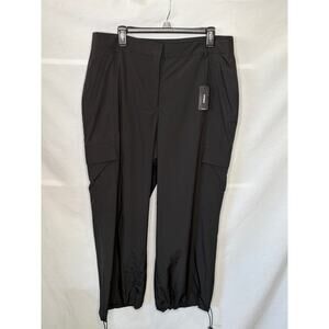 Express Black Lightweight Cargo Travel Pants 14 Short NWT